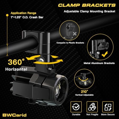 Motorcycle Auxiliary Lights Kit LED Spot Motorcycle Driving Fog Light Pods Wi...