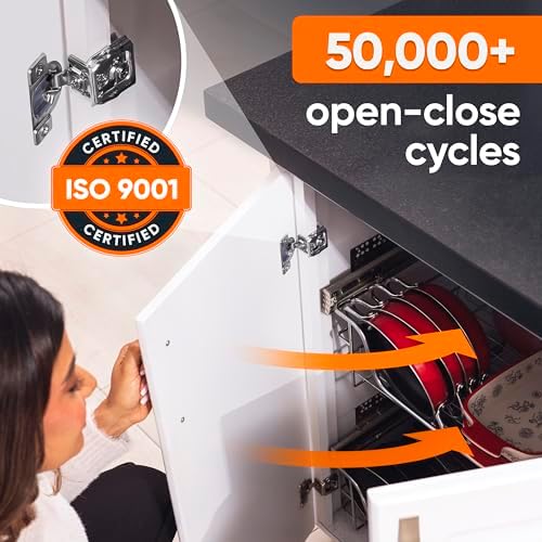 Decobasics 10 Pack Soft Close Cabinet Hinges โ 1" Overlay for Kitchen Ca...