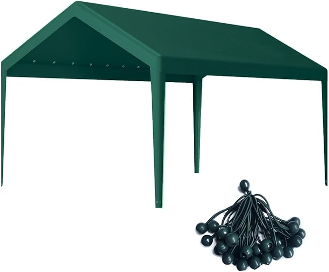 Rutile 10 x 20 FT Carport Replacement Cover, Heavy Duty Car Tarp Canopy Tent