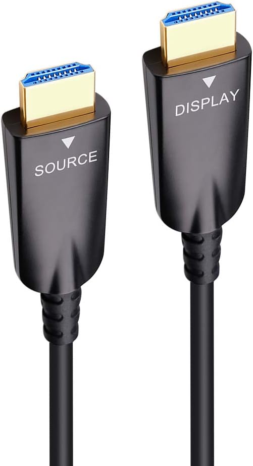 DTECH 25ft Fiber Optic HDMI Cable 4K 60Hz 1080p HD Video 3D ARC HDCP CEC High...
