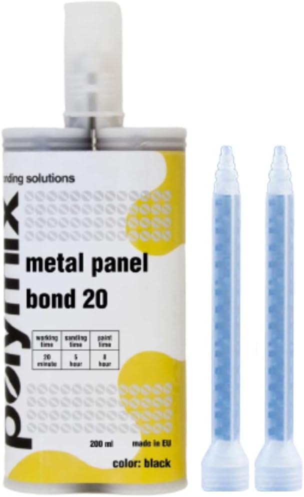 Polymix Panel Bond 20 Adhesive 200ml Cartridge, 2 Mixing Nozzles