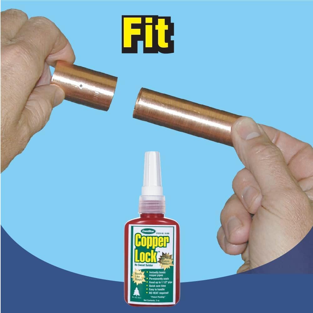 Copper Lock 2 oz No-Heat Liquid Solder, Pipe & Coupling Solder 12PC