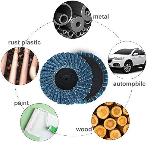 48 PCS 2 inch Flap Disc(40/60/80/120 Grits),T27 Zirconia Alumina