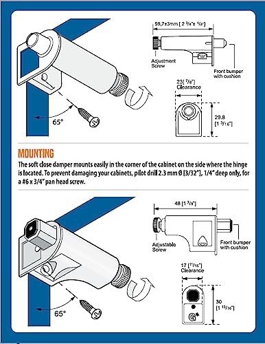 10 Pack Rok Hardware Soft Close for Cabinet Doors/Metal Soft Close Adapter/Da...
