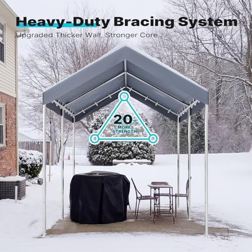 ADVANCE OUTDOOR 10x15 ft Heavy Duty Carport Potable Car Canopy Garage Party T...