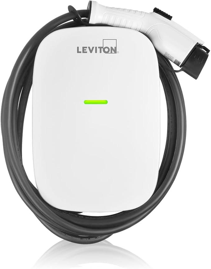 Leviton Level 2 EV Charger, 32 Amp, 208/240 VAC, 7.6 kW Output, Indoor/Outdoor