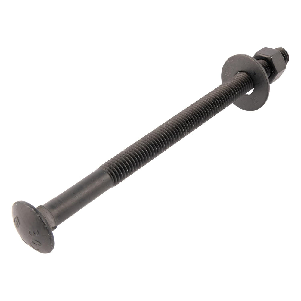 1/2 in. x 8 in. Black Carriage Bolt Kit Includes 12 Bolts, 12 Washers, and 12...