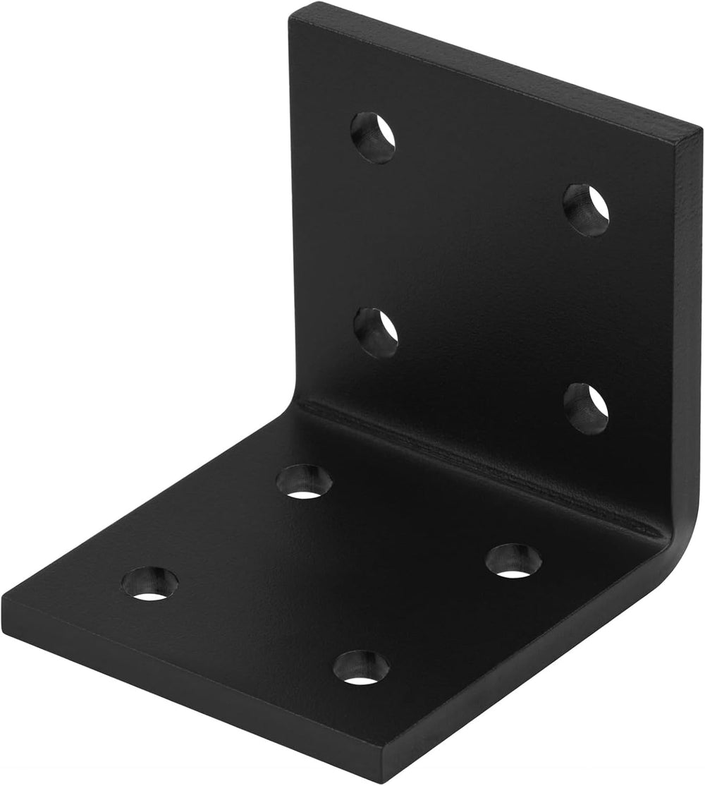 4 PCS 3-1/2" Heavy-Duty Steel L-Brackets, 90 Degree Corner Support