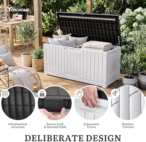 YITAHOME 120 Gallon Outdoor Storage Deck Box
