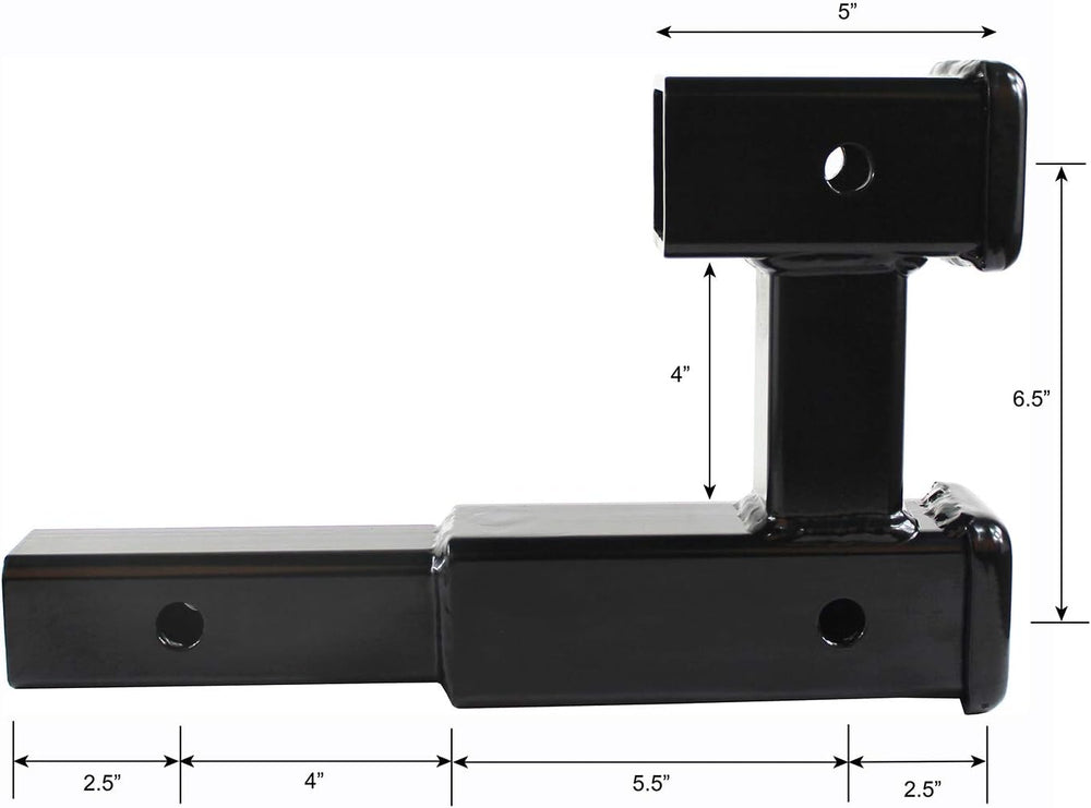 MAXXHAUL Dual Hitch Extension for 2 Inch Receiver, Tow Trailer and Carry Hitc...