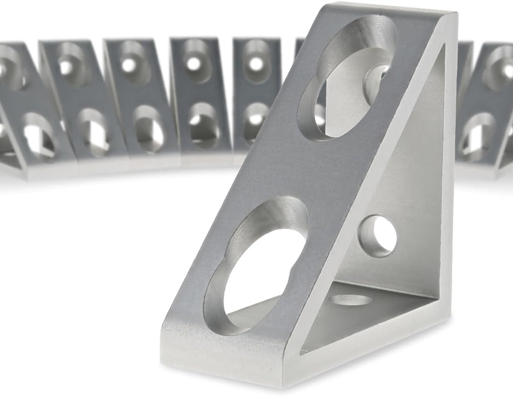 8020, 4136, 10 Series, 4 Hole Aluminum Inside Corner Gusset L Bracket for 80/...