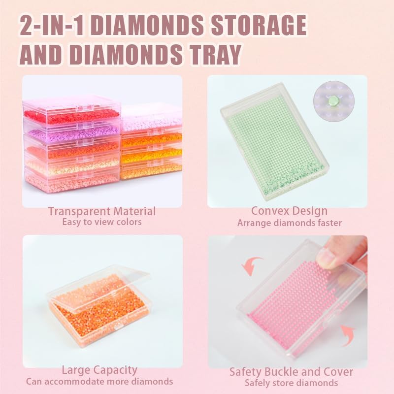 Qlonry 150 Pcs All Inclusive Diamond Painting Tool Kit Diamond Art Accessorie...