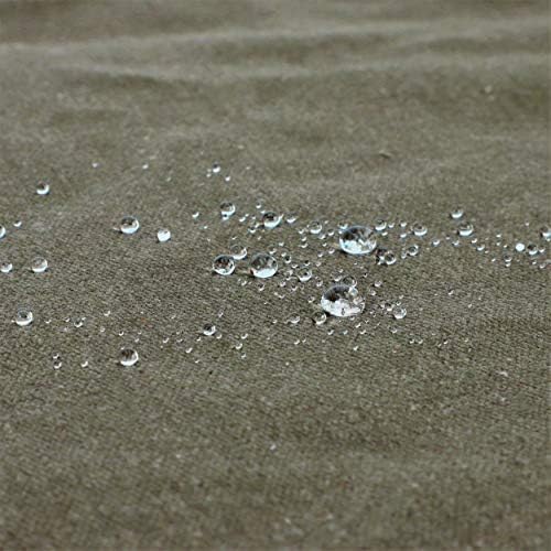 WHITEDUCK Canvas Tarp 18 oz. Heavy Duty Fire Water Repellent UV Resistant, Ru...