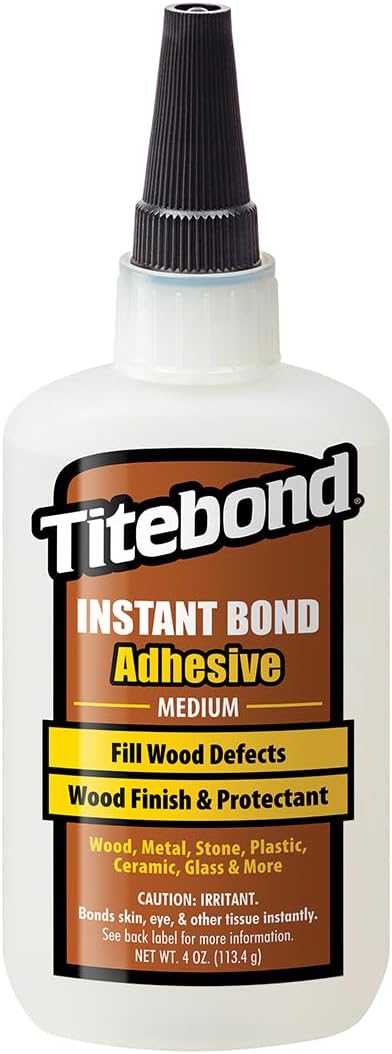 Titebond Instant Bond Medium CA Super Glue โ Ethyl Cyanoacrylate Adhesive Fil...