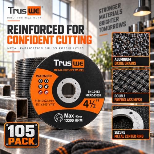 105 Pack Cut Off Wheel - 4 1/2 Cut Off Wheel for Metal & Stainless Steel ...
