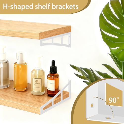 Decorative Shelf Brackets 10 Inch Heavy Duty Floating, Iron Wall Mount