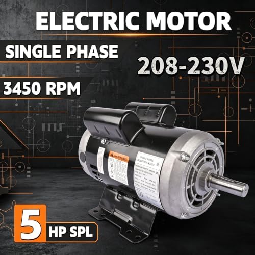 54421193 5HP Air Compressor Motor for Ingersoll Rand, Single Phase