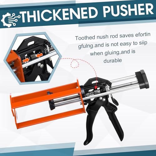 Relaxweex 1 Pcs Epoxy Gun Dual Component Caulking Gun, 200 ml / 6.75 Fl oz, M...
