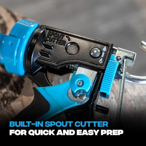 OX Caulk Gun No Drip 10 oz - Dual Thrust 25:1 & 12:1 Thrust - Heavy Duty