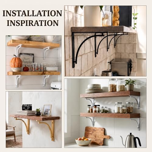 Classic Silver Heavy Duty Shelf Brackets 8 inch by Balin Designs โ Chrome L B...
