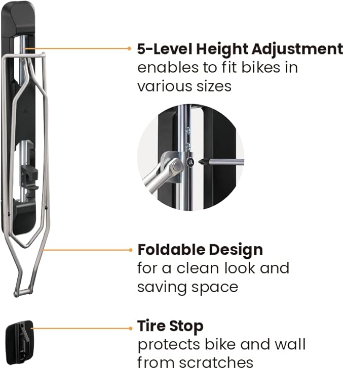 Mount Plus Bike-M Easy Wall Mounted Bike Storage Rack