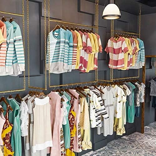 2 Pcs Creative Adjustable Height Clothing Storage Chain Garment Rack, Wedding...