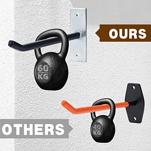 Sinoer 10 Inch Wall Mount Steel Tire Hooks,4 Pack Black