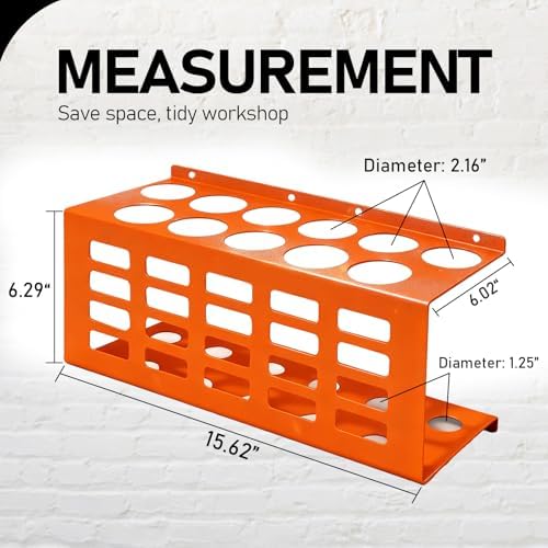 2 Pack Metal Wall Mount Caulking Tube Holder Rack, Orange
