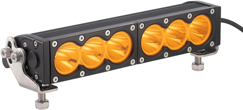 Lightronic Off-Road 10" Single Row LED Light Bar, Amber Long-Range Spot ...