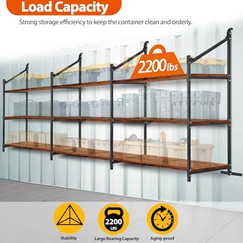 Shipping Container Shelving Storage Bracket 4Pcs Heavy Duty Cargo Shipping Co...