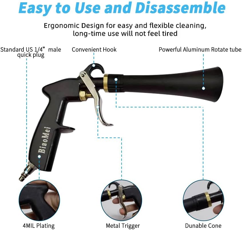 High Pressure Car Interior Spraying Washing Gun Automobile Detailing Cleaning...