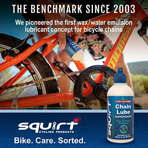 Squirt Chain Lube for Bikes 500 ml โ Long-Lasting Lubricant for All Bike Chai...