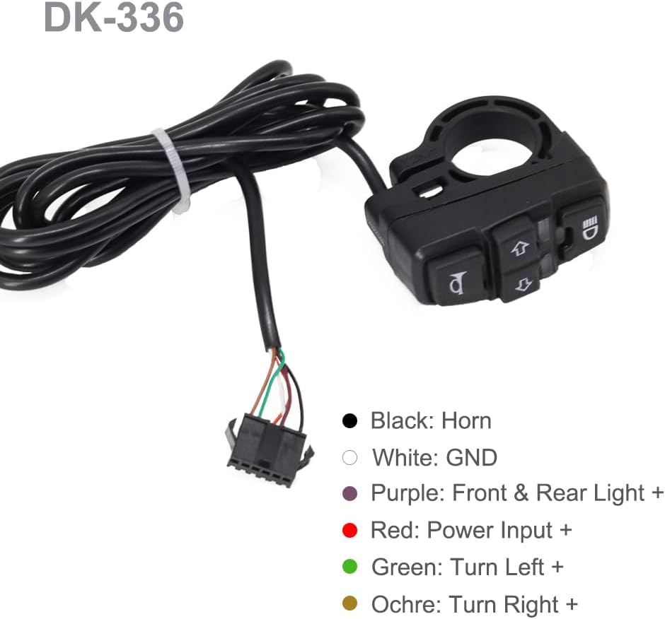 EBike Turn Signals Light Kit, Front Headlight 400 Lumens, Rear Taillight 80mm...
