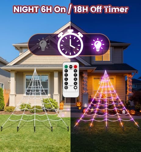 Upgrade Halloween Spider Web Decorations Outdoor + 59" Giant Spider Dรฉcor