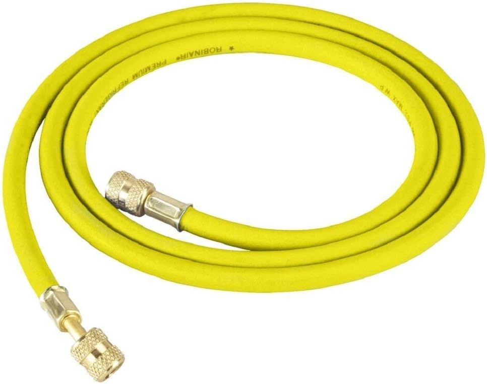 Robinair 31078 Refrigerant Charging Hose - 1/4" FFL, 72" Long, Yellow