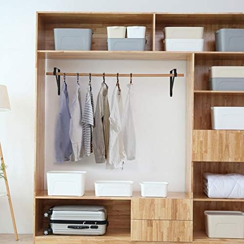 Heavy Duty Closet Rod & Shelf Brackets Clothes Hanger Pole Support Bracke...