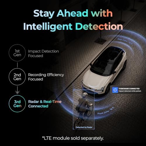 THINKWARE U3000 PRO Dash Cam 4K Front and 2K Rear, Dual STARVIS 2