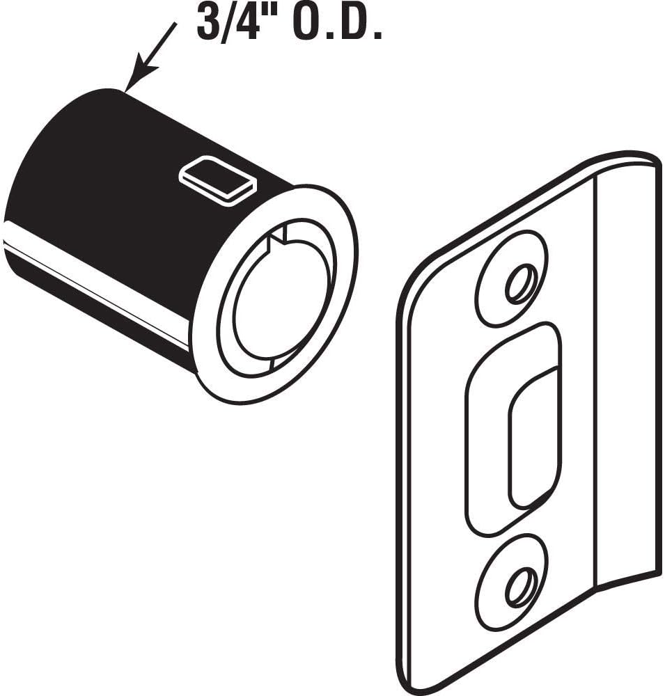 (25 Pack) Brass Plated Closet Door Drive-in Ball Catch with Strike Plate Prem...