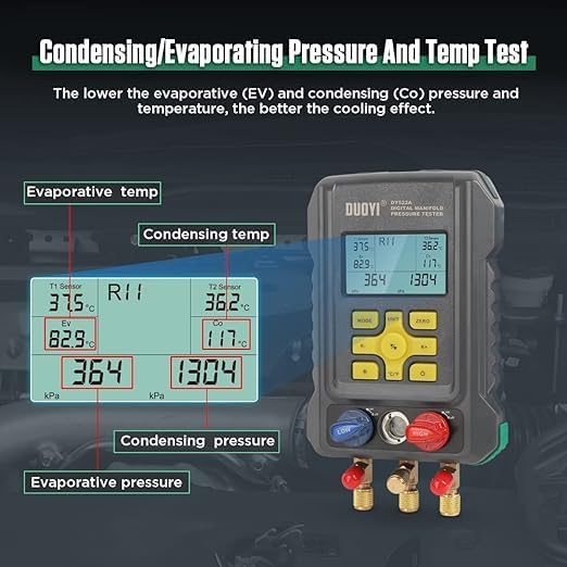 Digital Manifold Gauges HVAC for 92 Refrigerant Digital Gauges HVAC pressure&...