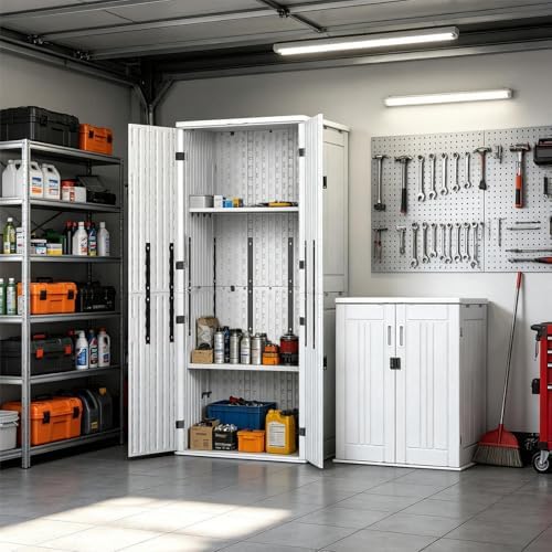 ZYJOYY Outdoor Storage Cabinet with 4 Shelves, 31.5" x 23.23" x 66....