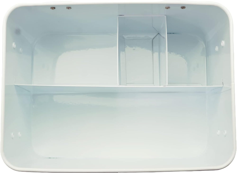 Lassos Boutique Retro Enameled First Aid Box for Medicine Storage and Home De...