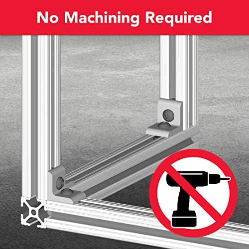 8020, 4119, 10 Series Aluminum 2 Hole Inside Corner Bracket 90 Degree Angle B...