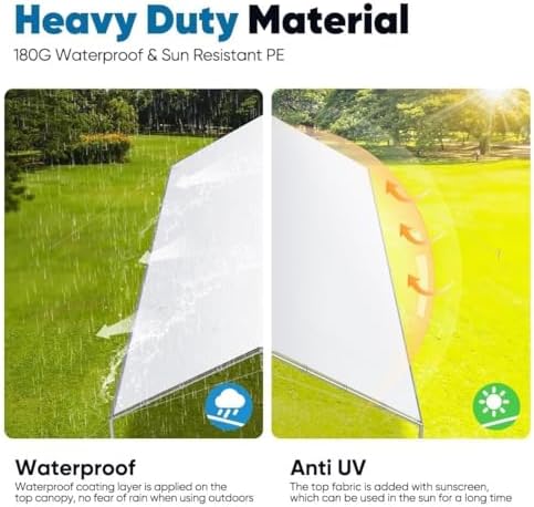 Quictent 10x15 ft Heavy Duty Car Canopy Galvanized Frame Carport Outdoor Part...