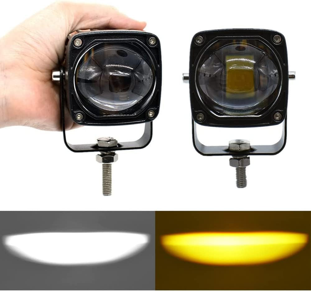 2 Inch 60W 8D Lens Led Work Light 6000K White 3800K Yellow Driving Light Fog ...