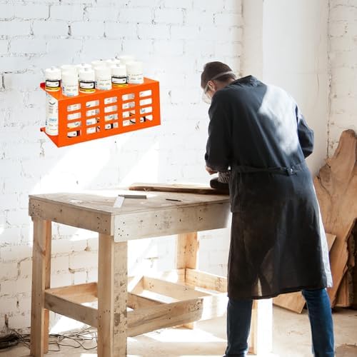 2 Pack Metal Wall Mount Caulking Tube Holder Rack, Orange