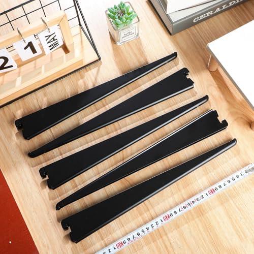 CroBlissful 20 Pcs Adjustable Shelf Brackets for Double Track System Closet O...