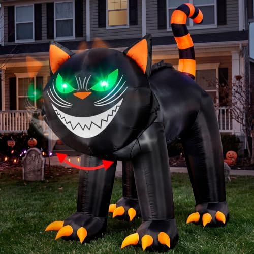 Joiedomi 7 ft Halloween Inflatables Outdoor Decoration, Blow Up Black Cat Inf...