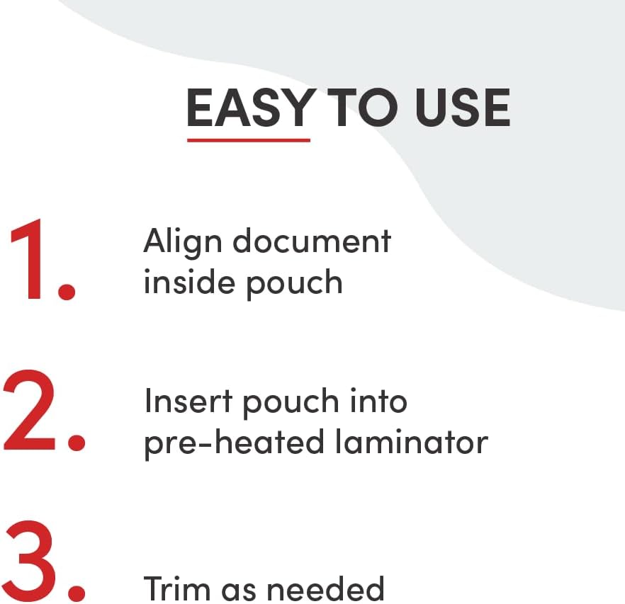3 Mil Laminating Pouches with Rounded Corners | Letter Size | 9 in. x 11-1/2 ...