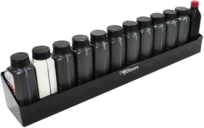 Pit Posse 443BK Oil Shelf 12 Quart Bottle Holder Storage Organizer Caddy 32&q...