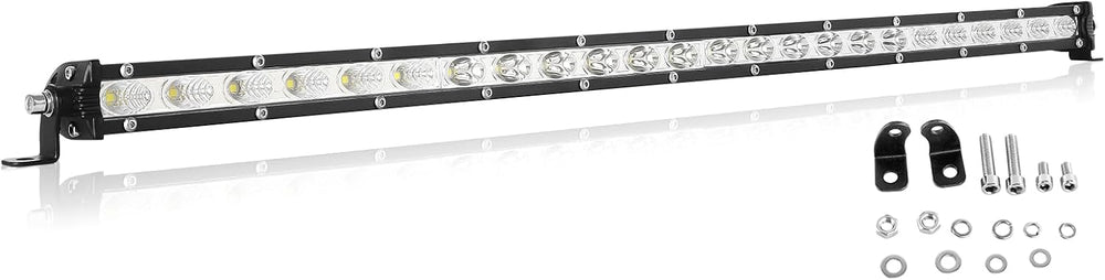 Willpower 25 Inch 120W Single Row Led Light Bar Flood Spot Combo Beam Slim Of...